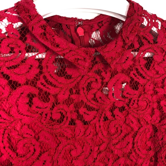 Eva Mendes New York & Company Red Lace Dress, 0 - Picture 6 of 8